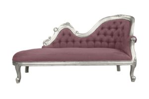 Elaine Chaise Longue in Silver Leaf & Lilac