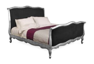 French Louis Xv - Orleans Bed - Silver Leaf