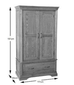 Montagne Gents Armoire with Single Drawer