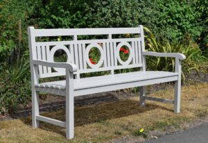 Teak Garden Bench - Blenheim in Pavilion Grey