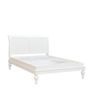 Montparnasse Low End Sleigh Bed in French White