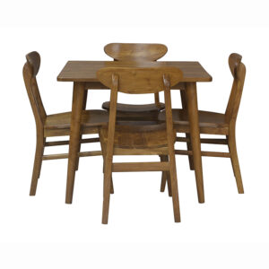 Malmo Retro Square Dining Set with Chairs