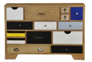 Eclectic Multicolour Chest of Drawers