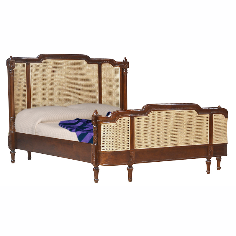 Solid Oak Sleigh Bed - 5ft - Kingsize - Island Furniture Co