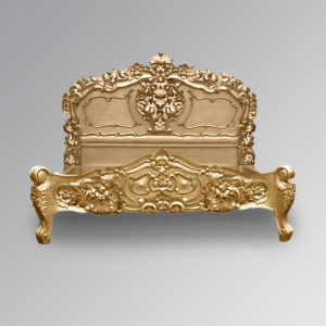 Rococo Sleigh Bed in Gold leaf