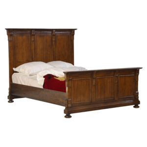 Louis XV Bourbon Sleigh Bed in Chestnut