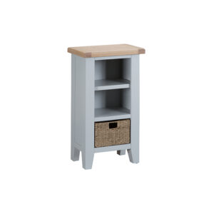 Grey Furniture - Small Narrow Bookcase - Valencia Collection