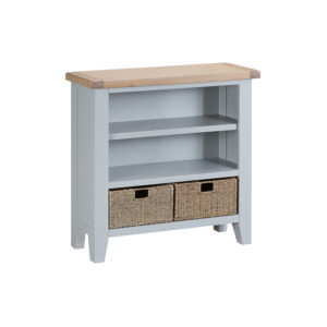 Grey Furniture - Small Wide Bookcase - Valencia Collection