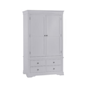 Grey Furniture - Double Wardrobe with 4 Drawers Chaumont Collection