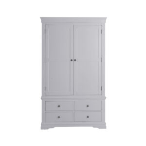 Grey Furniture - Double Wardrobe with 4 Drawers Chaumont Collection