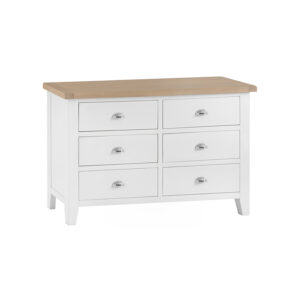 White Furniture – 6 Drawer Chest – Valencia Collection
