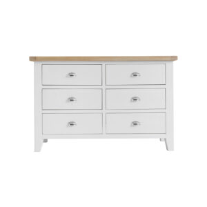 White Furniture – 6 Drawer Chest – Valencia Collection