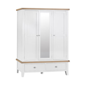 White Furniture – Large 3 Door Wardrobe – Valencia Collection