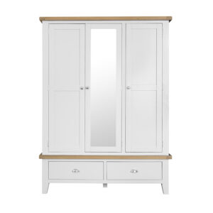 White Furniture – Large 3 Door Wardrobe – Valencia Collection