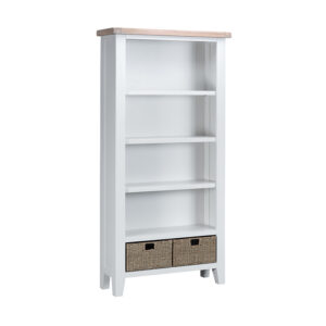 White Furniture – Large Bookcase – Valencia Collection