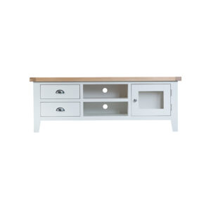 White Furniture – Large TV Unit – Valencia Collection
