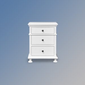 Louis XV Bourbon Bedside Cabinet in French White