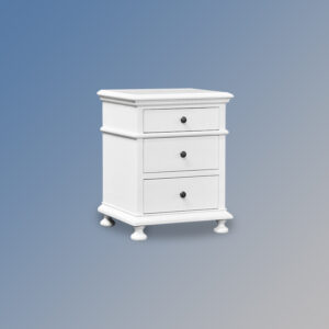 Louis XV Bourbon Bedside Cabinet in French White