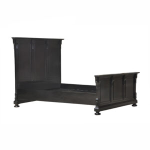 Louis XV Bourbon Sleigh Bed in French Noir