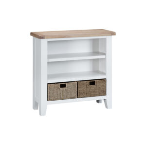 White Furniture – Small Wide Bookcase – Valencia Collection