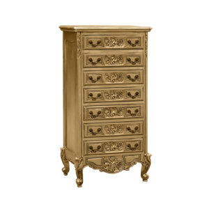 Louis XV 7 Drawer Cabinet in Gold Leaf