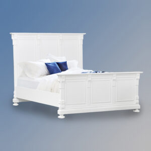 Louis XV Bourbon Sleigh Bed in French White