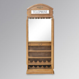 Drinks Cabinet - Iconic BT Telephone Box Style Bar in French Oak