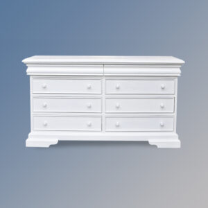 Versailles 8 Drawer Wide Chest - French White - Mini