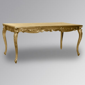 Louis XV Rectangular Dining Table in Gold Leaf