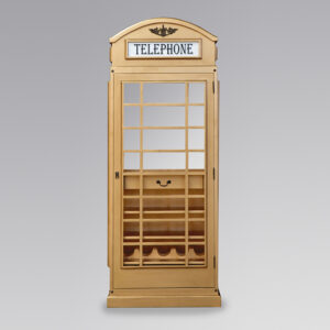 Drinks Cabinet - Iconic BT Telephone Box Style Bar in Gold Leaf