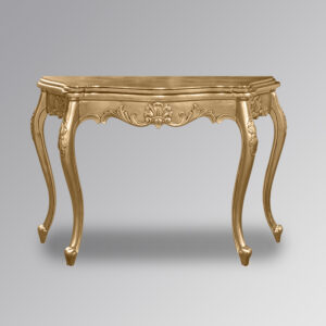 Louis XV Round Leg Console Table in Gold Leaf