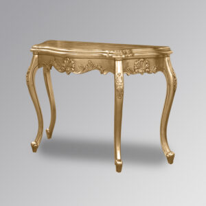 Louis XV Round Leg Console Table in Gold Leaf