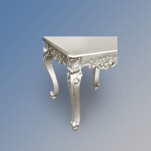 Louis XV Lazarus Side Table in Silver Leaf