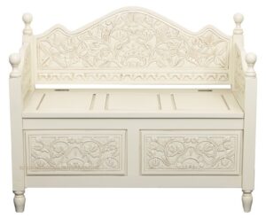 Chantilly - Carved Ottoman
