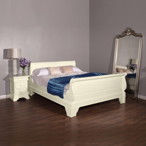 Versailles Sleigh Bed - French Ivory