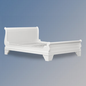 Versailles Sleigh Bed Low End - French White