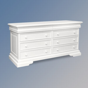 Versailles 8 Drawer Wide Chest - French White