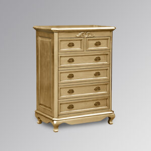 Chantilly 6 Drawer Chest in Gold Leaf