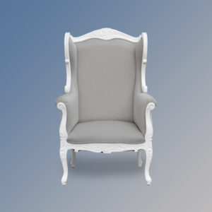Louis Xv - Bedroom Wing Chair - French White