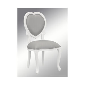 Louis Xv Medee Bedroom Chair - Grey Twill
