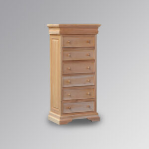 Versailles 7 Drawer Tall Chest - Raw Finish