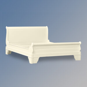 Versailles Sleigh Bed Low End - French Ivory