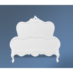 Louis XV Adelle - High End Carved Bed - French White