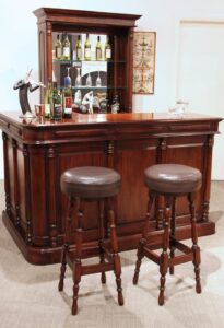 Solid Mahogany Bar - The Versailles Bar & Cabinet Set