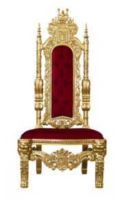 Lion Side Chair - Gold Frame Upholstered in Plush Red Velvet