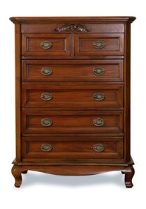 Chantilly 6 Drawer Chest - CHESTNUT COLOR