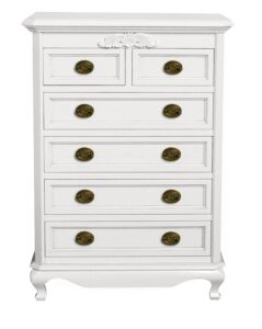 Chantilly 6 Drawer Chest - French White