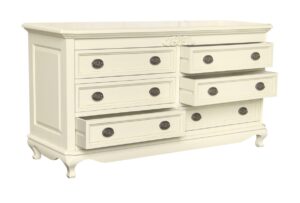 Chantilly 6 Drawer Wide- French Ivory