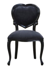 Louis XV Medee Bedroom Chair - French Noir