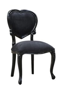 Louis XV Medee Bedroom Chair - French Noir